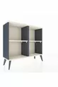 Commode Arges 2 étagères Anthracite-Pierre de lune