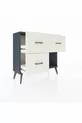 Commode Arges 3 tiroirs Anthracite-Anthracite/Pierre de lune