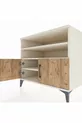 Commode Kronos 3 étagères 2 portes Pierre de Lune-Épicéa