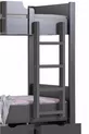 Lit superposé Ranza Asya avec tiroirs amovibles, 2 matelas Comfort