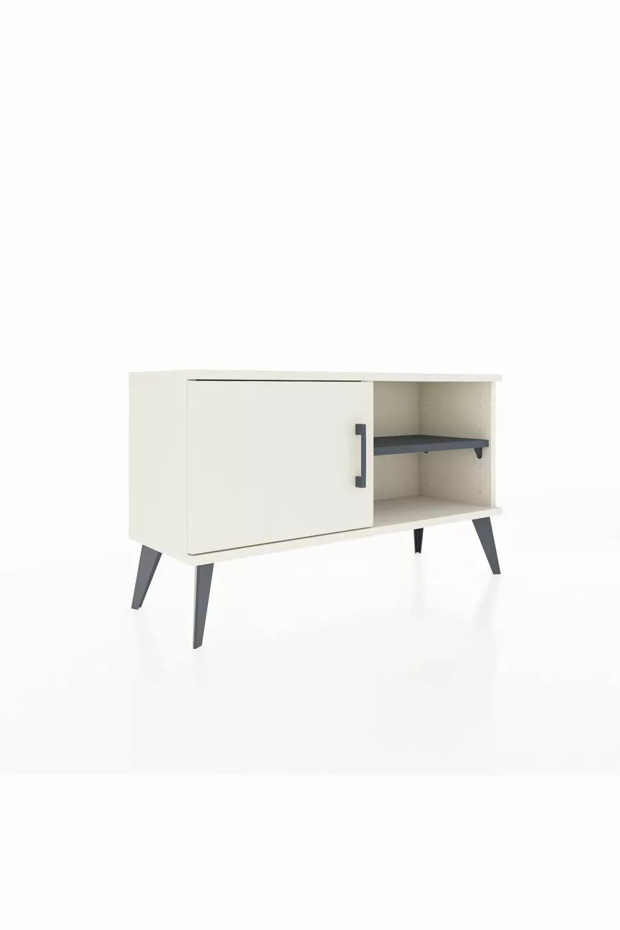Commode Arges à 2 étagères avec une porte, Ambre/Anthracite