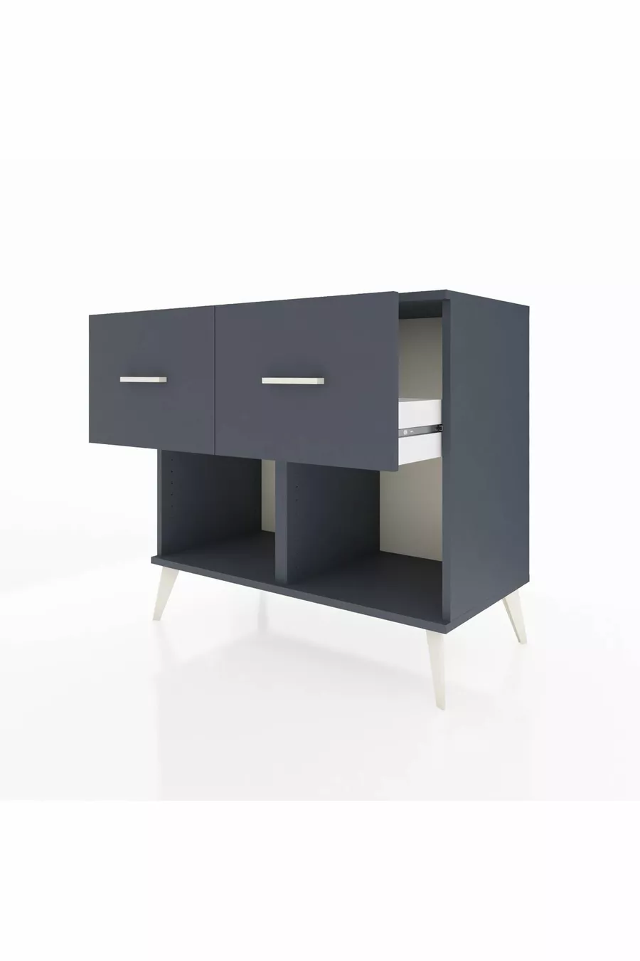 Commode Hyperion 2 tiroirs Anthracite-Anthracite