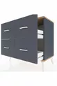 Commode Hyperion 4 tiroirs Anthracite-Sapin/Anthracite