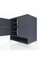 Commode Kronos 4 étagères 4 portes Anthracite-Anthracite