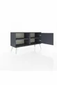 Commode Arges 2 étagères avec 1 porte Anthracite-Anthracite