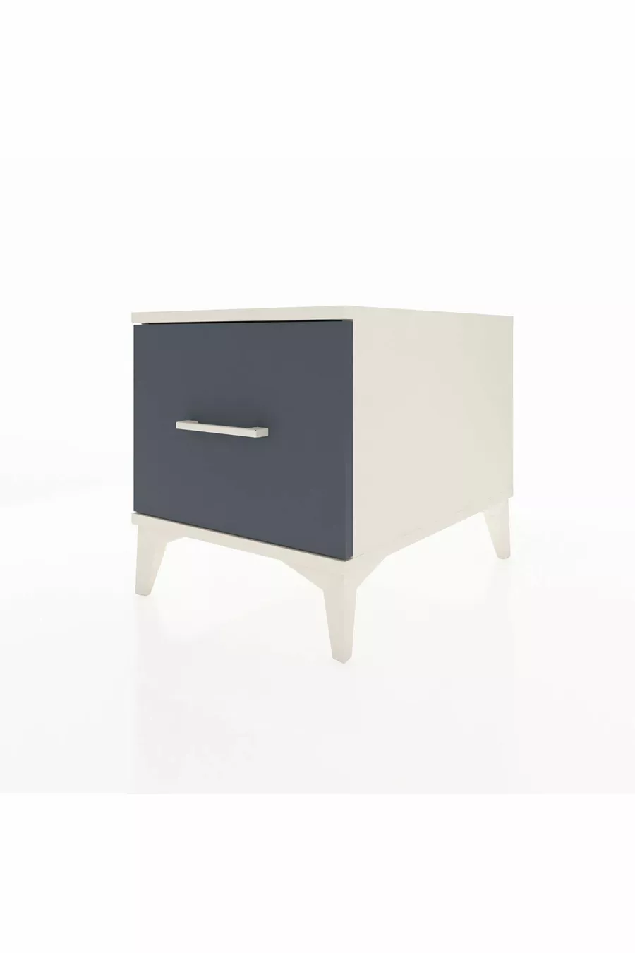 Chevet Kronos avec un tiroir unique  Pierre de lune-Anthracite