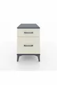 Chevet Kronos avec un tiroir unique Gris anthracite-Sable