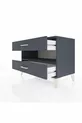 Commode Hyperion à une étagère et 2 tiroirs Anthracite-Anthracite