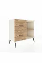 Commode Hyperion à une étagère et 2 tiroirs Aigue-marine-Pin