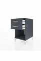 Table de chevet Kronos à 2 tiroirs Anthracite-Anthracite