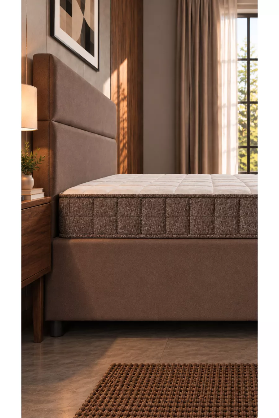 Matelas en mousse sans ressorts en bambou % orthopédique pour une personne  cm