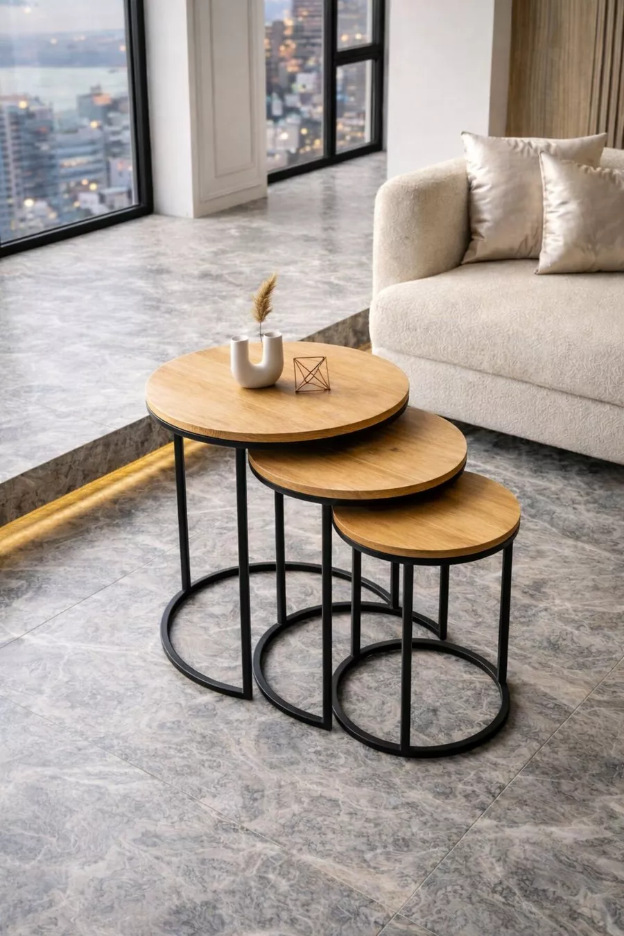 Table d'appoint Ecol Zigon - Pin antique