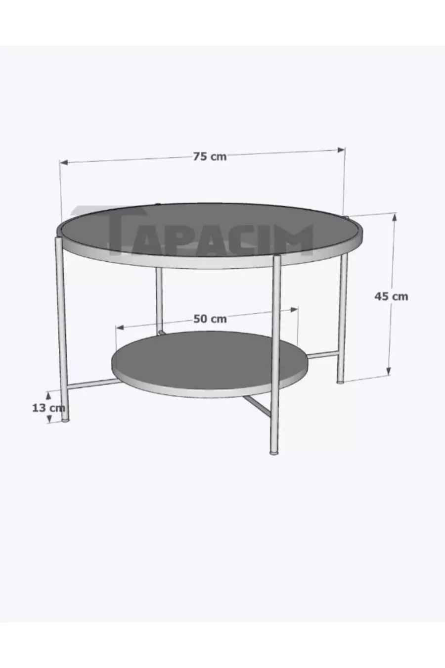 Table basse Oslo - Verre fumé / MDF noir