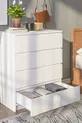 Commode Derinkuyu à 4 tiroirs Chambre à coucher Chambre de bébé Armoire Blanche