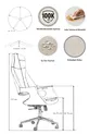 Fauteuil de Directeur et Gestion Wagner (Blanc Cassé) (Hydrofuge, Anti-tache, Tissu Lavable)