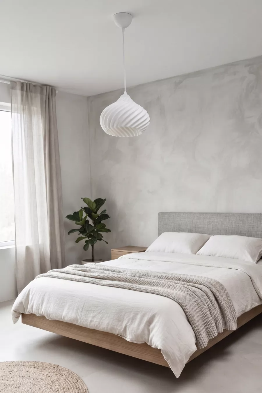 Suspension simple Yummy à motif ondulé blanc, style moderne, cuisine, salon, chambre à coucher (Bioplastique) 