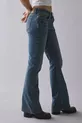 Jean flare taille basse à rayures bleues et fumées Morgan