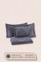 Ensemble de couvre-lit double Ada Bleu marine Couette quotidienne polyvalente - Boîte et emballage élégants