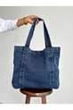 Sac en jean femme tendance modèle long à bretelles
