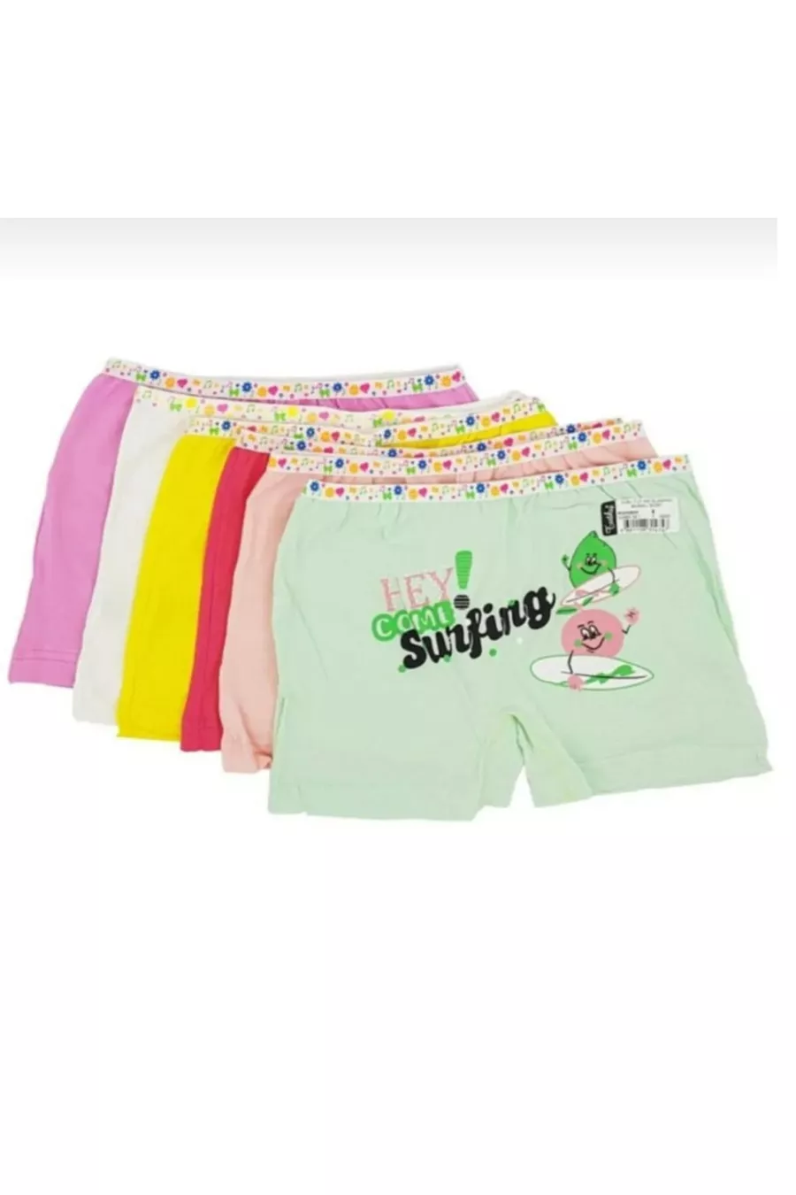 Boxer en coton élasthanne coloré à motifs mixtes pour fille, lot de , 