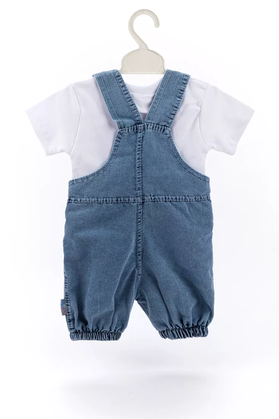 Ensemble Deux Pièces Salopette en Denim et T-shirt Blanc