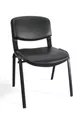I Office Furniture & Design Fauteuil de bureau noir pour attente des invités 2 pièces 