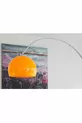 Lampadaire Col de Chameau Orange avec Tête en Métal - chrome