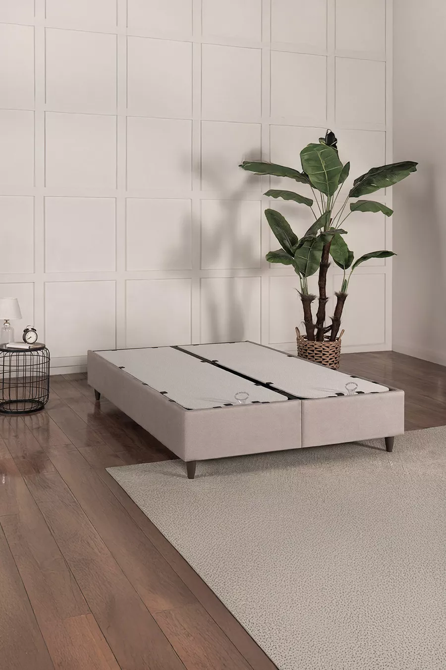Ensemble triple beige Premium Gold Therapy avec base, tête de lit et matelas
