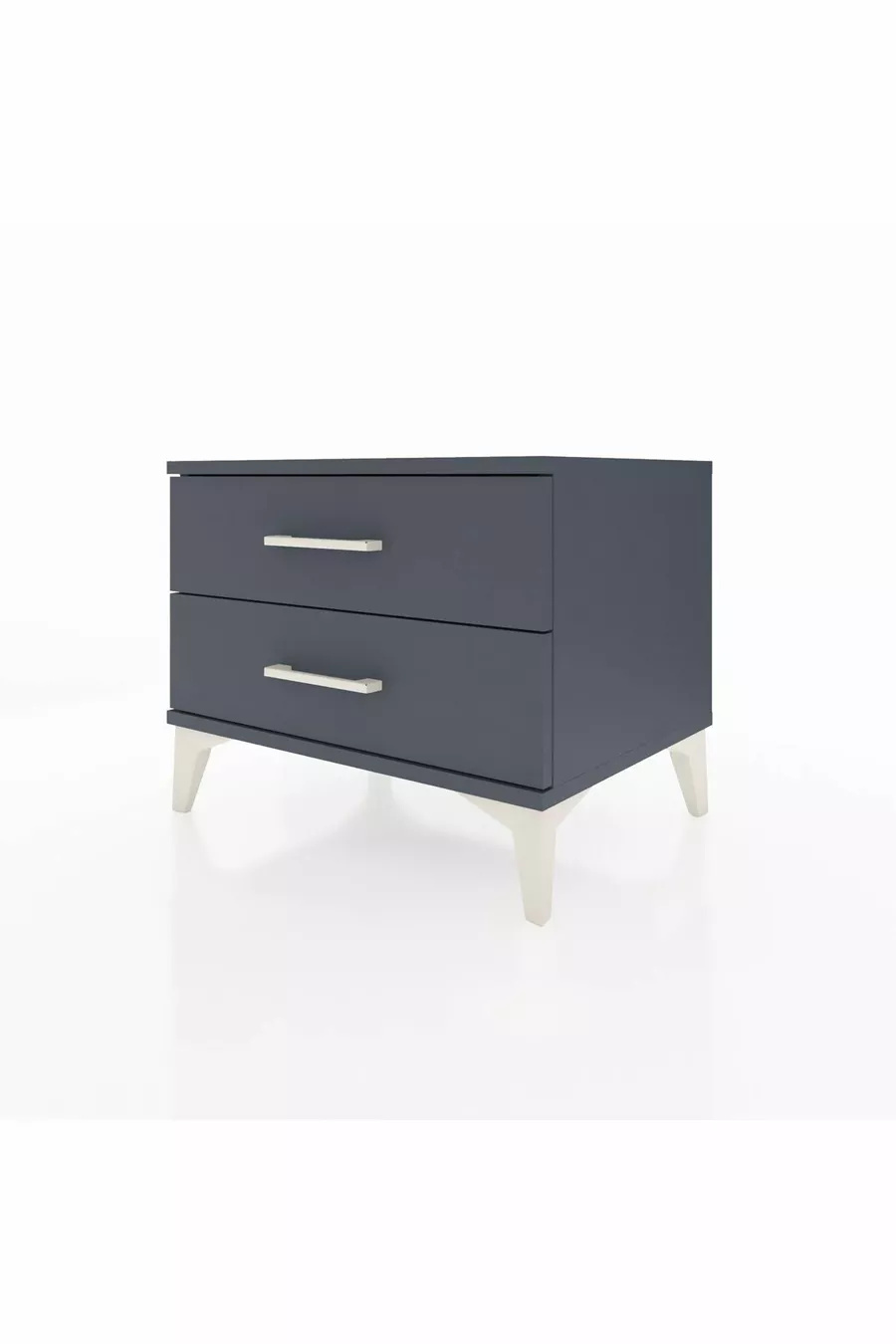 Chevet Hyperion 2 tiroirs Anthracite-Anthracite