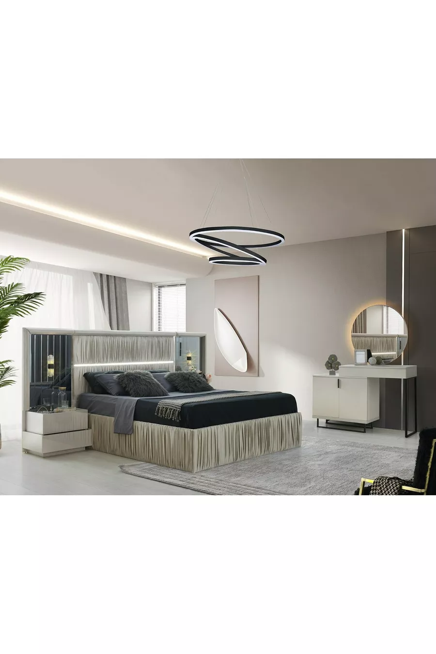 ENSEMBLE DE CHAMBRE À COUCHER ADEN EN MDF