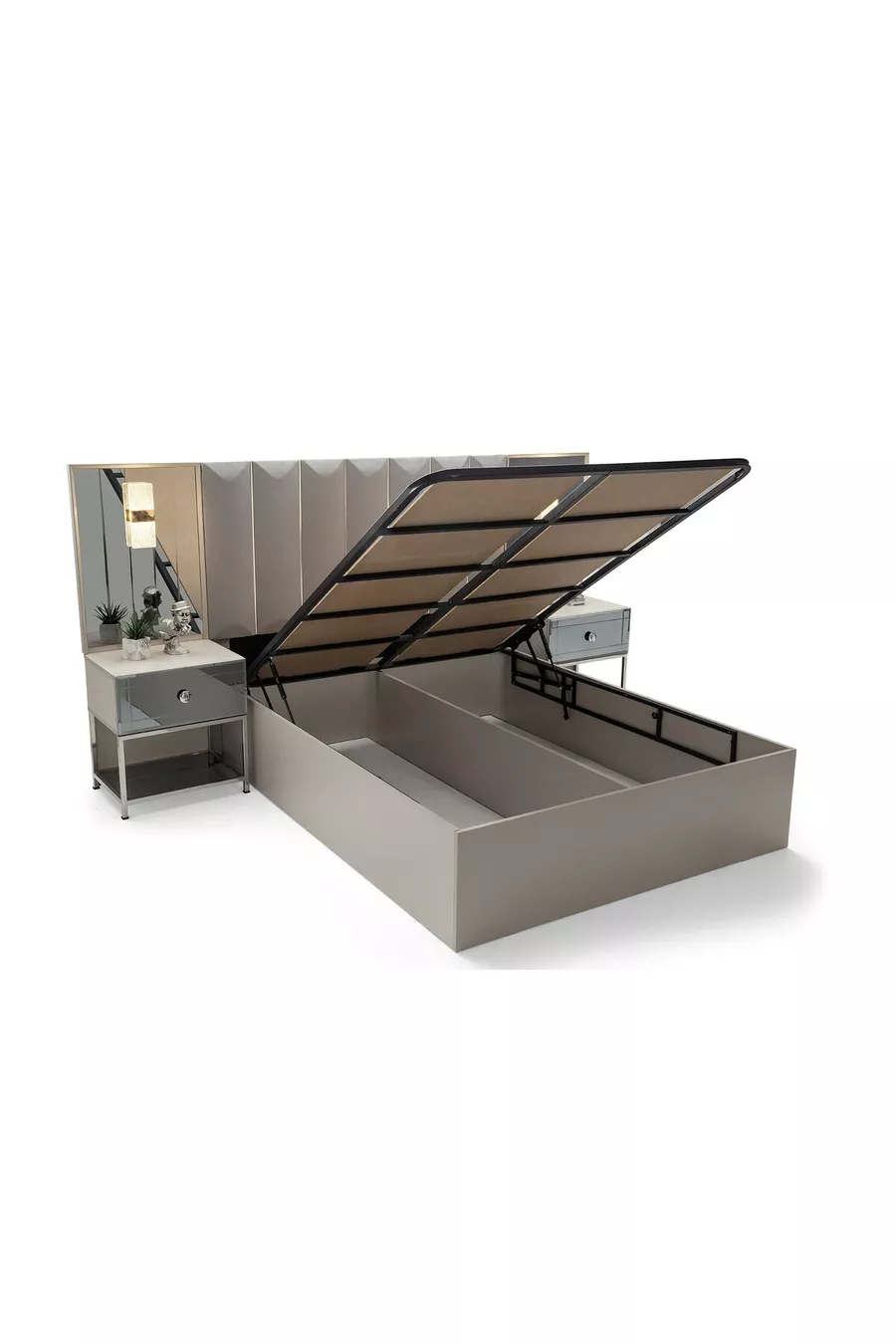ENSEMBLE DE CHAMBRE À COUCHER HAZAL À BASE DE MDF