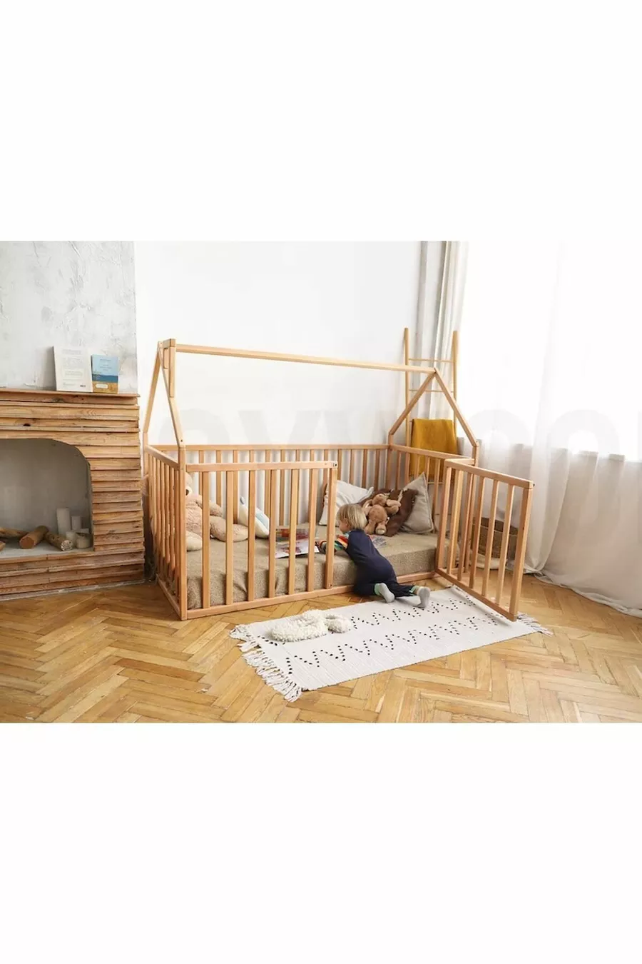 Lit Montessori en bois - Lit en bois massif - Lit pour enfants et bébés Montessori