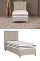 Ensemble de lit Comfort Lüks Sleepy avec sommier, tête de lit et matelas à ressorts
