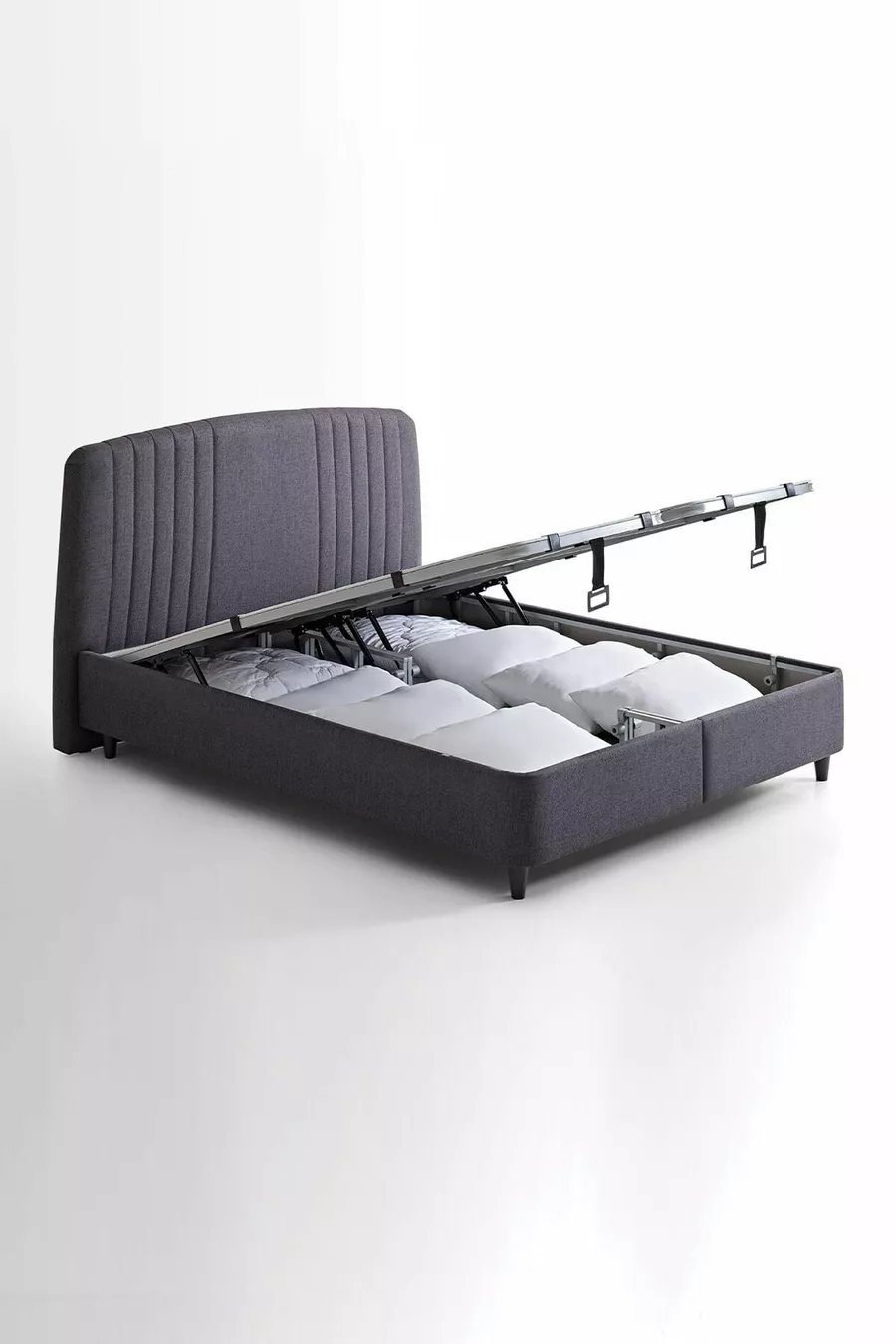 Canto Baza, Ensemble de 2 Têtes d'Argent Pour Lit Double - Anthracite,