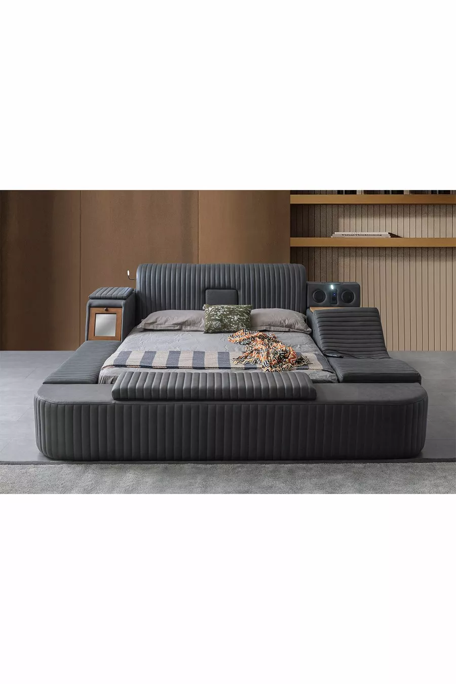 Lit intelligent Sunline avec massage, anthracite