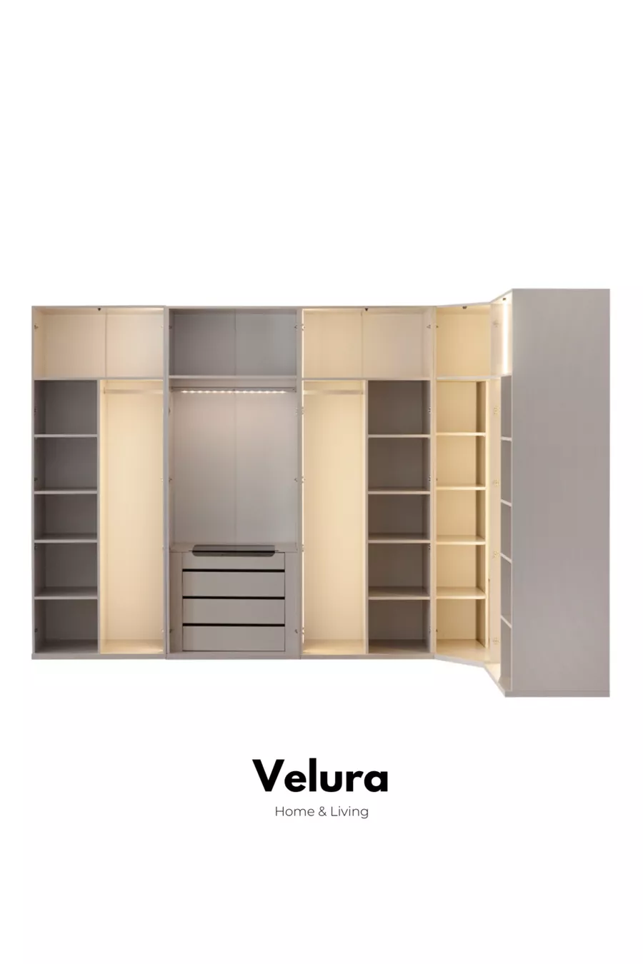 Ensemble de chambre à coucher Estella 6 portes