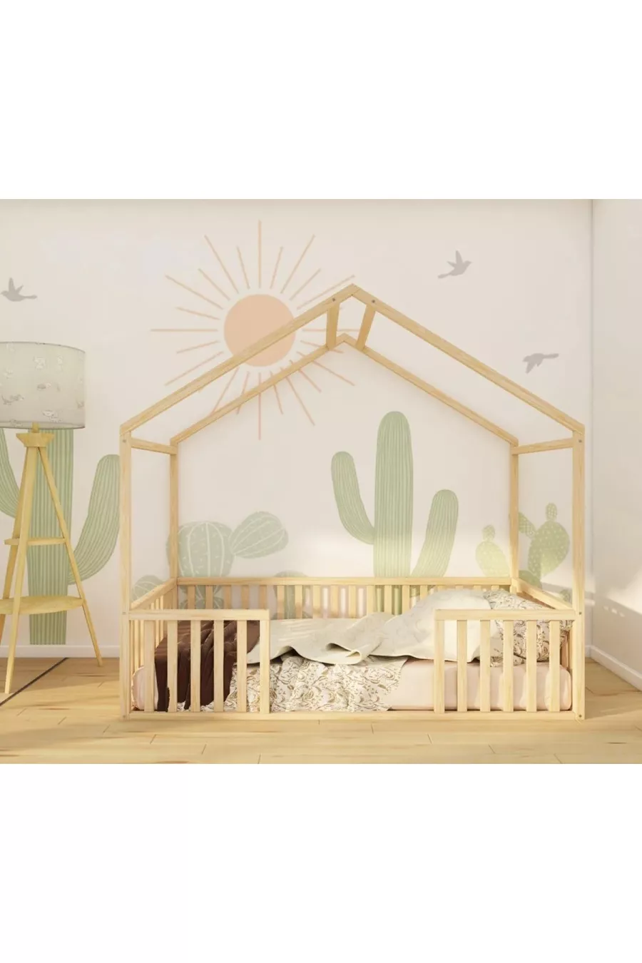 Lit Montessori pour bébé et enfant avec toit