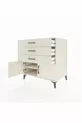Commode Kronos avec une étagère, 3 tiroirs et 2 portes, Pierre de lune-Pierres de lune