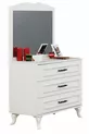 Commode, commode à 3 tiroirs avec miroir Melis