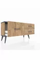 Commode Arges 3 tiroirs Pin-Anthracite/Pin