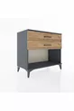 Commode Hyperion 2 tiroirs Anthracite-Sapin