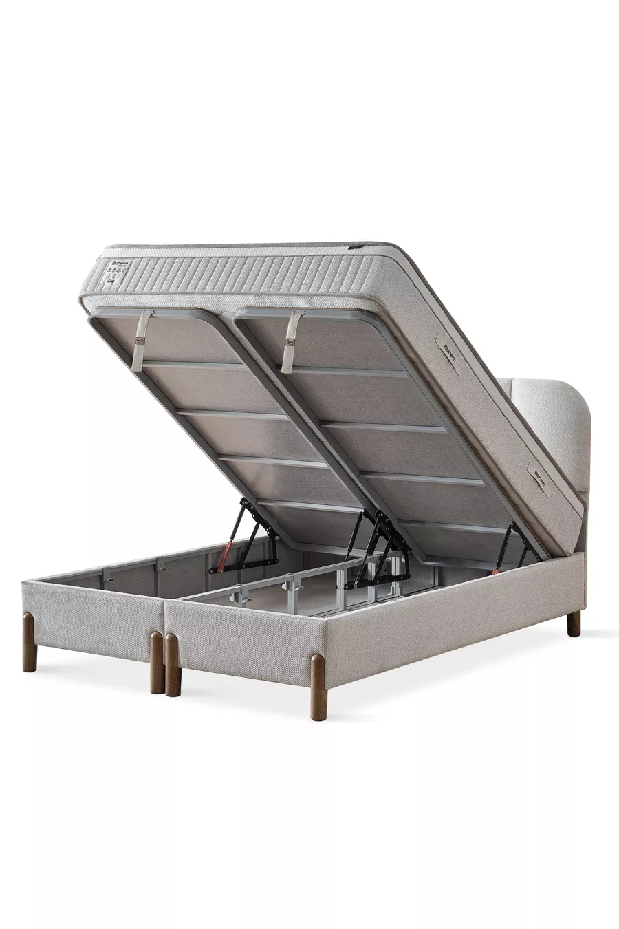 Ensemble Confort Bohem Prime pour Deux Personnes – Matelas à Ressorts Ensachés + Coffre-lit + Tête de Lit