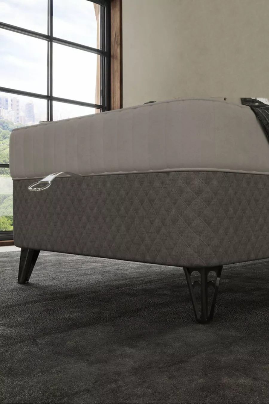 Ensemble Lit Simple Pro / Matelas Orthopédique - Sommier - Tête de Lit / Ensemble de Lit 3 Pièces