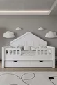 % Lit Montessori pour enfants en MDF avec tiroirs, blanc