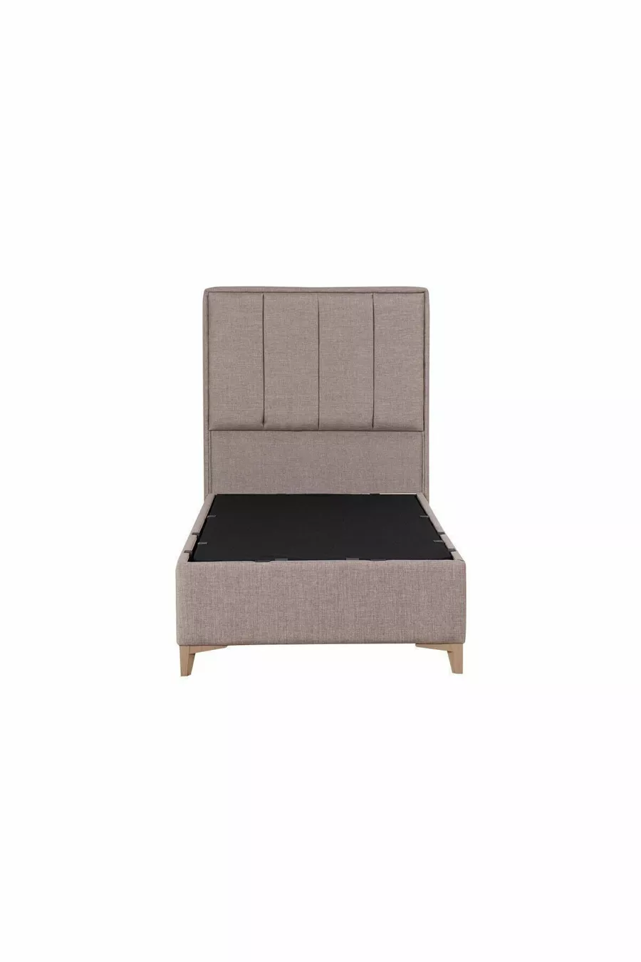 Lit coffre Gold Therapy marron (TÊTE DE LIT ET MATELAS NON INCLUS)