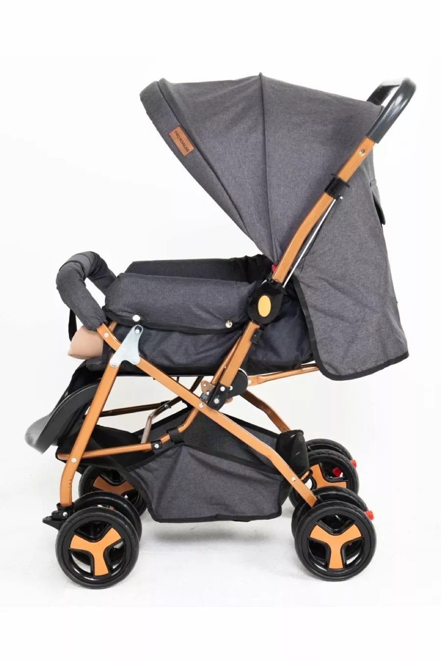 Deux Koalas Lin Or Poussette Double Orientation
