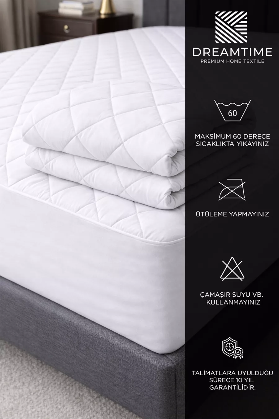 Protège-matelas matelassé ajusté étanche à l'eau avec bords complets | Simple, double, queen, bébé, enfant
