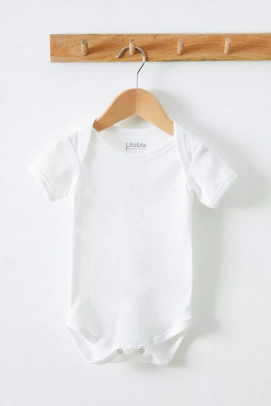 Body pour bébé à manches courtes blanc % coton biologique, lot de 5