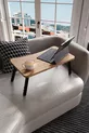 Tablette pour ordinateur portable Table de petit-déjeuner mobile Table de travail pliante Bois de pin Atlantique