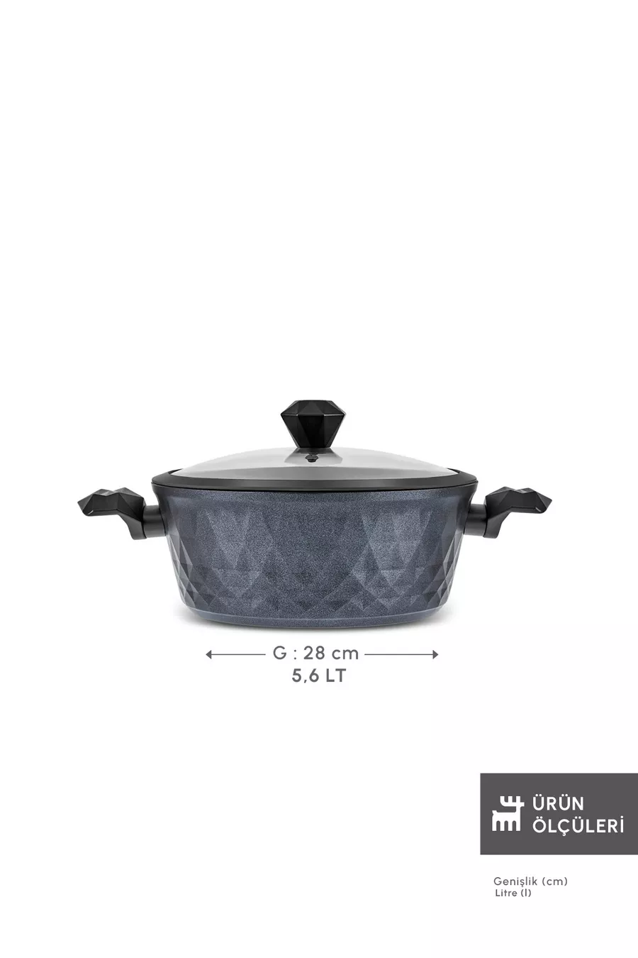 Casserole avec poignée antibactérienne Biodiamond  cm